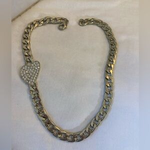 Thalia Sodi Jeweled Heart Chunky Chain Necklace